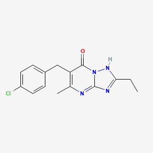 molecular formula C15H15ClN4O B4541297 6-(4-chlorobenzyl)-2-ethyl-5-methyl[1,2,4]triazolo[1,5-a]pyrimidin-7(4H)-one 