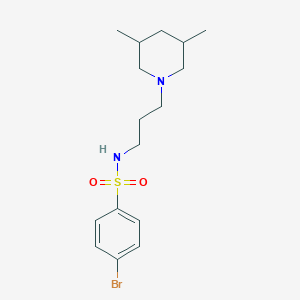molecular formula C16H25BrN2O2S B4541307 4-bromo-N-[3-(3,5-dimethyl-1-piperidinyl)propyl]benzenesulfonamide 