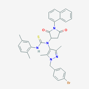 N-[1-(4-BROMOBENZYL)-3,5-DIMETHYL-1H-PYRAZOL-4-YL]-N'-(2,5-DIMETHYLPHENYL)-N-[1-(1-NAPHTHYL)-2,5-DIOXOTETRAHYDRO-1H-PYRROL-3-YL]THIOUREA