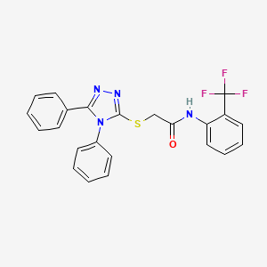 molecular formula C23H17F3N4OS B4541311 2-[(4,5-diphenyl-4H-1,2,4-triazol-3-yl)thio]-N-[2-(trifluoromethyl)phenyl]acetamide 
