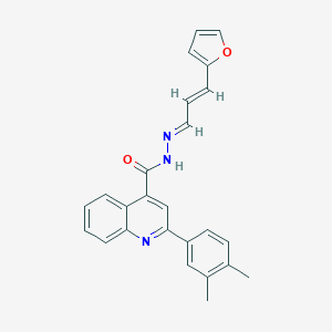 molecular formula C25H21N3O2 B454132 2-(3,4-dimethylphenyl)-N'-[3-(2-furyl)-2-propenylidene]-4-quinolinecarbohydrazide 