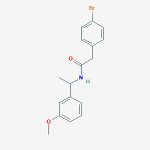 molecular formula C17H18BrNO2 B4541322 2-(4-bromophenyl)-N-[1-(3-methoxyphenyl)ethyl]acetamide 