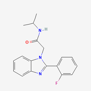 molecular formula C18H18FN3O B4541336 2-[2-(2-fluorophenyl)-1H-benzimidazol-1-yl]-N-isopropylacetamide 