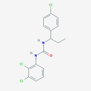 molecular formula C16H15Cl3N2O B4541346 N-[1-(4-chlorophenyl)propyl]-N'-(2,3-dichlorophenyl)urea 