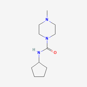 molecular formula C11H21N3O B4541348 N-cyclopentyl-4-methyl-1-piperazinecarboxamide 