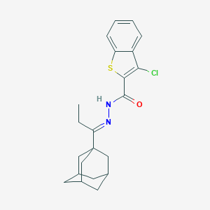 molecular formula C22H25ClN2OS B454135 N'-[1-(1-adamantyl)propylidene]-3-chloro-1-benzothiophene-2-carbohydrazide 