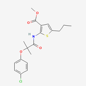 methyl 2-{[2-(4-chlorophenoxy)-2-methylpropanoyl]amino}-5-propyl-3-thiophenecarboxylate