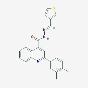 molecular formula C23H19N3OS B454136 2-(3,4-dimethylphenyl)-N'-(3-thienylmethylene)-4-quinolinecarbohydrazide 