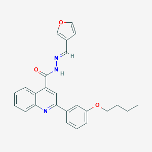 molecular formula C25H23N3O3 B454137 2-(3-butoxyphenyl)-N'-(3-furylmethylene)-4-quinolinecarbohydrazide 