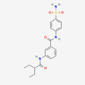 molecular formula C19H23N3O4S B4541371 N-[4-(aminosulfonyl)phenyl]-3-[(2-ethylbutanoyl)amino]benzamide 