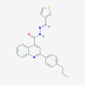 molecular formula C24H21N3OS B454140 2-(4-propylphenyl)-N'-(3-thienylmethylene)-4-quinolinecarbohydrazide 