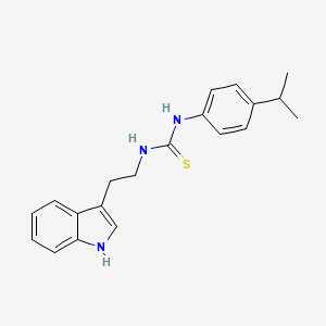 molecular formula C20H23N3S B4541405 N-[2-(1H-indol-3-yl)ethyl]-N'-(4-isopropylphenyl)thiourea 