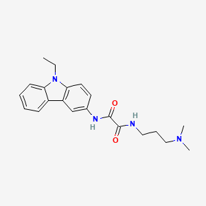 molecular formula C21H26N4O2 B4541435 N-[3-(dimethylamino)propyl]-N'-(9-ethyl-9H-carbazol-3-yl)ethanediamide 