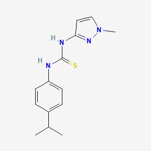 molecular formula C14H18N4S B4541439 N-(4-isopropylphenyl)-N'-(1-methyl-1H-pyrazol-3-yl)thiourea 