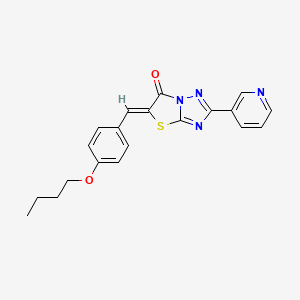 molecular formula C20H18N4O2S B4541445 5-(4-butoxybenzylidene)-2-(3-pyridinyl)[1,3]thiazolo[3,2-b][1,2,4]triazol-6(5H)-one 