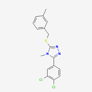 molecular formula C17H15Cl2N3S B4541449 3-(3,4-dichlorophenyl)-4-methyl-5-[(3-methylbenzyl)thio]-4H-1,2,4-triazole 