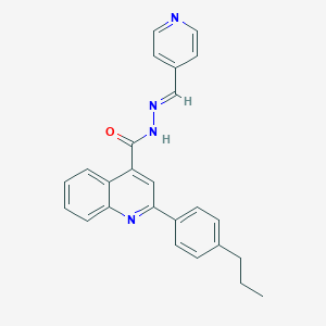 molecular formula C25H22N4O B454149 2-(4-propylphenyl)-N'-(4-pyridinylmethylene)-4-quinolinecarbohydrazide 