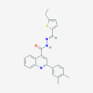 molecular formula C25H23N3OS B454152 2-(3,4-dimethylphenyl)-N'-[(5-ethyl-2-thienyl)methylene]-4-quinolinecarbohydrazide 