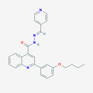 molecular formula C26H24N4O2 B454153 2-(3-butoxyphenyl)-N'-(4-pyridinylmethylene)-4-quinolinecarbohydrazide 