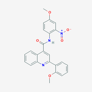 molecular formula C24H19N3O5 B454154 N-(4-methoxy-2-nitrophenyl)-2-(2-methoxyphenyl)quinoline-4-carboxamide 