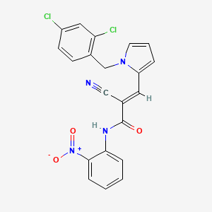 2-cyano-3-[1-(2,4-dichlorobenzyl)-1H-pyrrol-2-yl]-N-(2-nitrophenyl)acrylamide