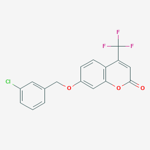 7-[(3-chlorobenzyl)oxy]-4-(trifluoromethyl)-2H-chromen-2-one