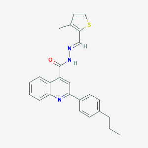 N'-[(3-methyl-2-thienyl)methylene]-2-(4-propylphenyl)-4-quinolinecarbohydrazide