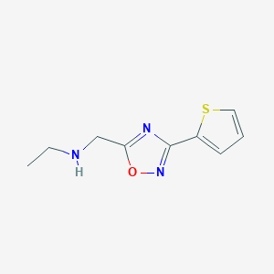 molecular formula C9H11N3OS B4541568 N-{[3-(2-thienyl)-1,2,4-oxadiazol-5-yl]methyl}ethanamine 