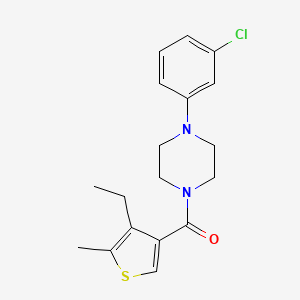 molecular formula C18H21ClN2OS B4541579 1-(3-chlorophenyl)-4-[(4-ethyl-5-methyl-3-thienyl)carbonyl]piperazine 