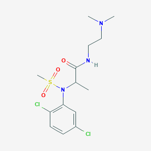 molecular formula C14H21Cl2N3O3S B4541581 N~2~-(2,5-dichlorophenyl)-N~1~-[2-(dimethylamino)ethyl]-N~2~-(methylsulfonyl)alaninamide 
