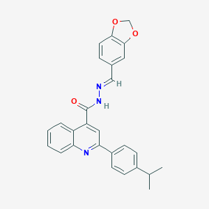 N'-(1,3-benzodioxol-5-ylmethylene)-2-(4-isopropylphenyl)-4-quinolinecarbohydrazide