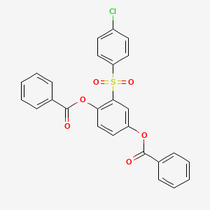 molecular formula C26H17ClO6S B4541591 2-[(4-chlorophenyl)sulfonyl]-1,4-phenylene dibenzoate 