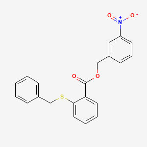 molecular formula C21H17NO4S B4541620 3-nitrobenzyl 2-(benzylthio)benzoate 
