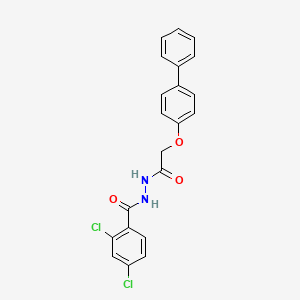molecular formula C21H16Cl2N2O3 B4541625 N'-[(4-biphenylyloxy)acetyl]-2,4-dichlorobenzohydrazide 
