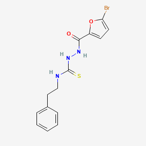 molecular formula C14H14BrN3O2S B4541634 2-(5-bromo-2-furoyl)-N-(2-phenylethyl)hydrazinecarbothioamide 