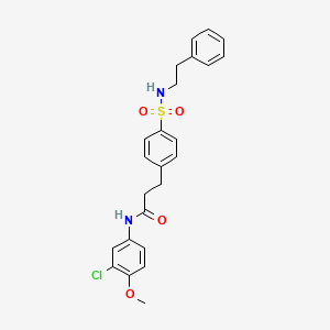 N-(3-chloro-4-methoxyphenyl)-3-(4-{[(2-phenylethyl)amino]sulfonyl}phenyl)propanamide