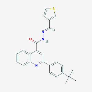 molecular formula C25H23N3OS B454165 2-(4-tert-butylphenyl)-N'-(3-thienylmethylene)-4-quinolinecarbohydrazide 