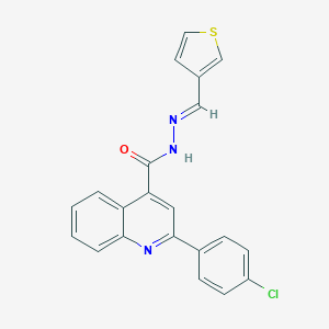 molecular formula C21H14ClN3OS B454170 2-(4-chlorophenyl)-N'-(3-thienylmethylene)-4-quinolinecarbohydrazide 