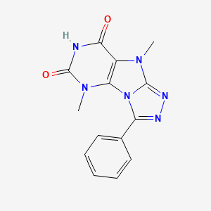 molecular formula C14H12N6O2 B4541724 5,9-dimethyl-3-phenyl-5,9-dihydro-6H-[1,2,4]triazolo[4,3-e]purine-6,8(7H)-dione 