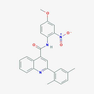 molecular formula C25H21N3O4 B454173 2-(2,5-dimethylphenyl)-N-(4-methoxy-2-nitrophenyl)quinoline-4-carboxamide 