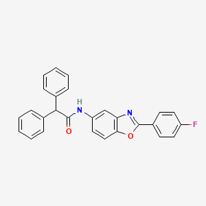 N-[2-(4-fluorophenyl)-1,3-benzoxazol-5-yl]-2,2-diphenylacetamide
