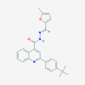 molecular formula C26H25N3O2 B454176 2-(4-tert-butylphenyl)-N'-[(5-methyl-2-furyl)methylene]-4-quinolinecarbohydrazide 