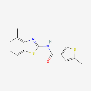 molecular formula C14H12N2OS2 B4541761 5-methyl-N-(4-methyl-1,3-benzothiazol-2-yl)-3-thiophenecarboxamide 