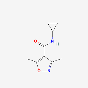 molecular formula C9H12N2O2 B4541769 N-cyclopropyl-3,5-dimethyl-4-isoxazolecarboxamide 