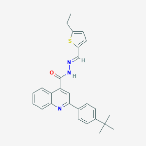 molecular formula C27H27N3OS B454179 2-(4-tert-butylphenyl)-N'-[(5-ethyl-2-thienyl)methylene]-4-quinolinecarbohydrazide 