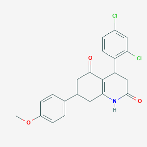 molecular formula C22H19Cl2NO3 B4541811 4-(2,4-dichlorophenyl)-7-(4-methoxyphenyl)-4,6,7,8-tetrahydro-2,5(1H,3H)-quinolinedione 
