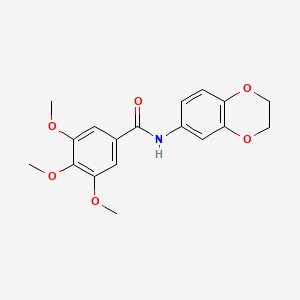 molecular formula C18H19NO6 B4541818 N-(2,3-dihydro-1,4-benzodioxin-6-yl)-3,4,5-trimethoxybenzamide 