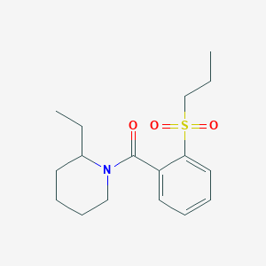 molecular formula C17H25NO3S B4541847 2-ethyl-1-[2-(propylsulfonyl)benzoyl]piperidine 