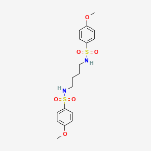 molecular formula C18H24N2O6S2 B4541854 N,N'-1,4-butanediylbis(4-methoxybenzenesulfonamide) 