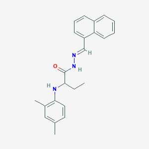 molecular formula C23H25N3O B454186 2-(2,4-dimethylanilino)-N'-(1-naphthylmethylene)butanohydrazide 
